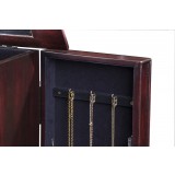 Augusta Jewelry Armoire - Brown - Side Drawer Opened