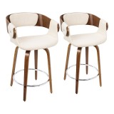 LumiSource Elisa Counter Stool - Set of 2 - Cream 