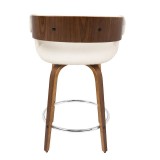LumiSource Elisa Counter Stool - Set of 2 - Cream - Rear