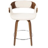 LumiSource Elisa Counter Stool - Set of 2 - Cream - Front