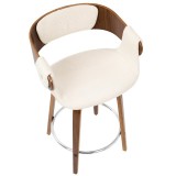 LumiSource Elisa Counter Stool - Set of 2 - Cream - Seat