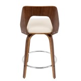 LumiSource Trilogy 24" Counter Stool - Set of 2 - CREAM - Rear