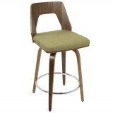 LumiSource Trilogy 24" Counter Stool - Set of 2 - GREEN - Perspective