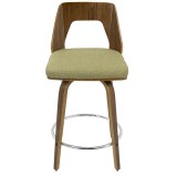 LumiSource Trilogy 24" Counter Stool - Set of 2 - GREEN - Front