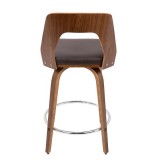 LumiSource Trilogy 24" Counter Stool - Set of 2 - BROWN - Rear