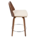 LumiSource Trilogy 24" Counter Stool - Set of 2 - CREAM - Side