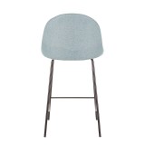 LumiSource Lana Counter Stool - Set of 2 - GREEN - Rear