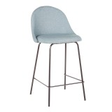 LumiSource Lana Counter Stool - Set of 2 - GREEN - Perspective
