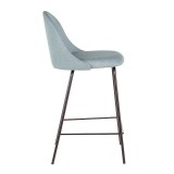 LumiSource Lana Counter Stool - Set of 2 - GREEN - Side