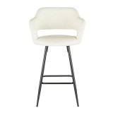 LumiSoure Margarite Counter Stool - Set of 2 - CREAM - Front