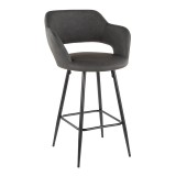 LumiSoure Margarite Counter Stool - Set of 2 - GREY - Perspective