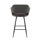 LumiSoure Margarite Counter Stool - Set of 2 - GREY - Rear