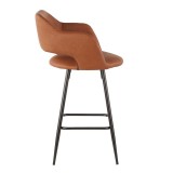 LumiSoure Margarite Counter Stool - Set of 2 - BROWN - Side