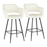 LumiSoure Margarite Counter Stool - Set of 2 - CREAM