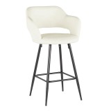 LumiSoure Margarite Counter Stool - Set of 2 - CREAM - Perspective