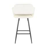 LumiSoure Margarite Counter Stool - Set of 2 - CREAM - Rear