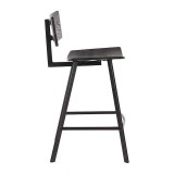 LumiSource Rocco Counter Stool - Set of 2 - BLACK - Side