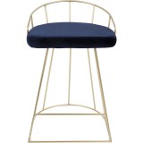 GOLD W/ BLUE VELVET - Front