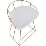 GOLD W/ WHITE VELVET - Seat
