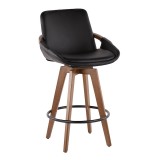 Lumisource Clarity Counter Stool - Black - Perspective