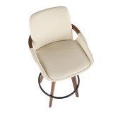 Lumisource Clarity Counter Stool - Cream - Top