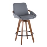 Lumisource Clarity Counter Stool - Grey - Perspective