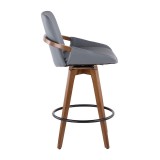 Lumisource Clarity Counter Stool - Grey - Side
