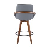 Lumisource Clarity Counter Stool - Grey - Rear
