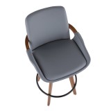 Lumisource Clarity Counter Stool - Grey - Top
