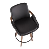 Lumisource Clarity Counter Stool - Black - Top