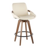 Lumisource Clarity Counter Stool - Cream - Perspective