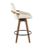 Lumisource Clarity Counter Stool - Cream - Side