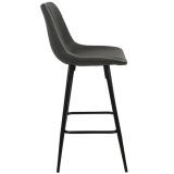 LumiSource Durango Counter Stool - Set of 2 - Grey - Side