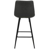 LumiSource Durango Counter Stool - Set of 2 - Grey - Rear