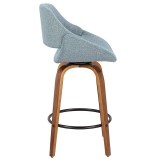 LumiSource Fabrico Counter Stool - Set of 2 - Side