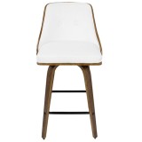 LumiSource Gianna Counter Stool - Set of 2 - WHITE - Front