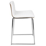 LumiSoure Mara Counter Stool - Set of 2 - WHITE - Side