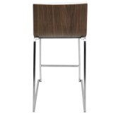 LumiSoure Mara Counter Stool - Set of 2 - WHITE - Rear