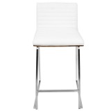 LumiSoure Mara Counter Stool - Set of 2 - WHITE - Front