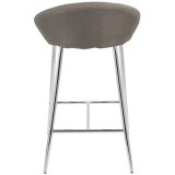 LumiSoure Matisse Counter Stool - Set of 2 - GREY - Rear