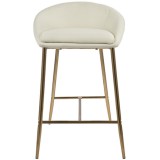 LumiSoure Matisse Counter Stool - Set of 2 - CREAM - Front