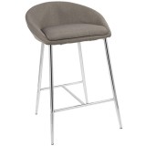 LumiSoure Matisse Counter Stool - Set of 2 - GREY - Perspective