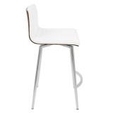 LumiSoure Mason Swivel Counter Stool - Set of 2 - WHITE - Side