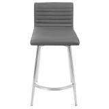 LumiSoure Mason Swivel Counter Stool - Set of 2 - GREY - Front