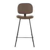 LumiSoure Industrial Nunzio Counter Stool - Set of 2 - BROWN - Front
