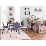 LumiSoure Industrial Nunzio Counter Stool - Set of 2 - GREY - Lifestyle