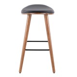 LumiSource Saddle Counter Stool - Set of 2 - BLACK - Side