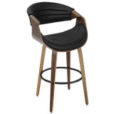 LumiSource Symphony Counter Stool - Set of 2 - BLACK - Perspective