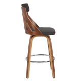 LumiSource York Counter Stool - CHARCOAL - Side