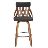LumiSource York Counter Stool - CHARCOAL - Front